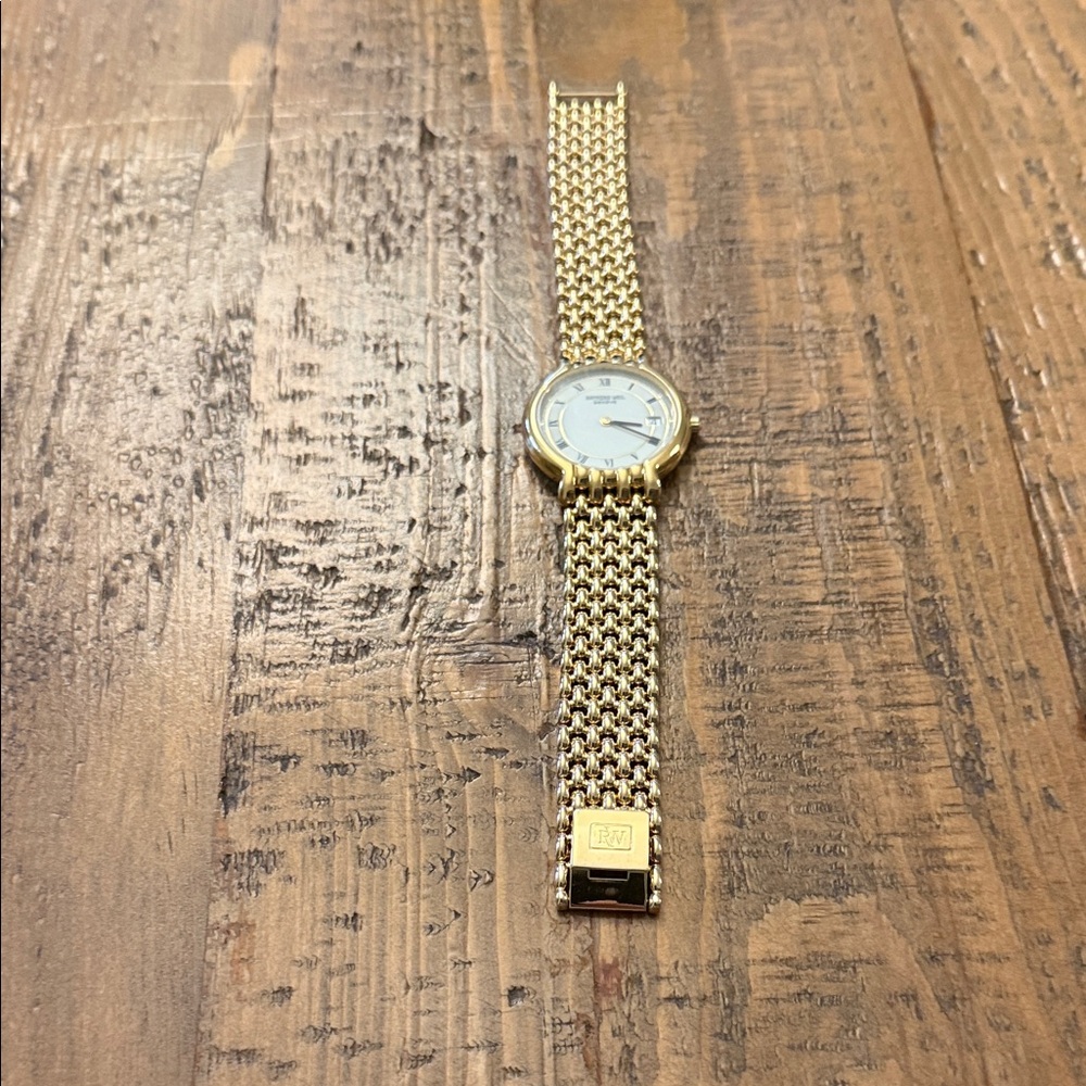 Raymond Weil Men’s Gold Mesh Bracelet Watch